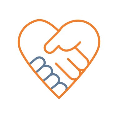 Beyaz arkaplanda kalp simgesi