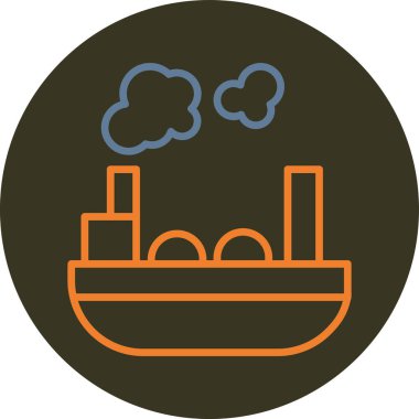 Bir gemi simgesinin vektör çizimi