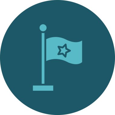 vektör bayrağı simgesi, vektör illüstrasyonu