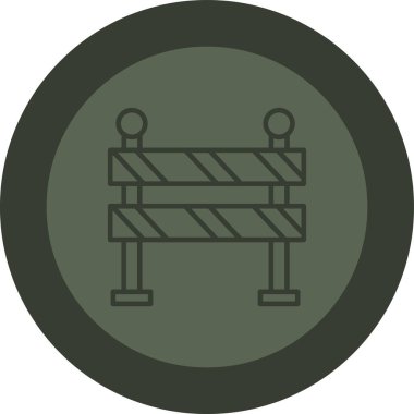 Bir bariyer simgesinin vektör illüstrasyonu