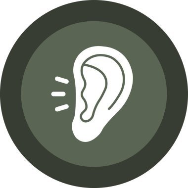 kulak simgesi vektör illüstrasyonu