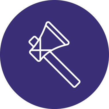 Modern b 'nin vektör illüstrasyonu kürek ikonundan yoksundur