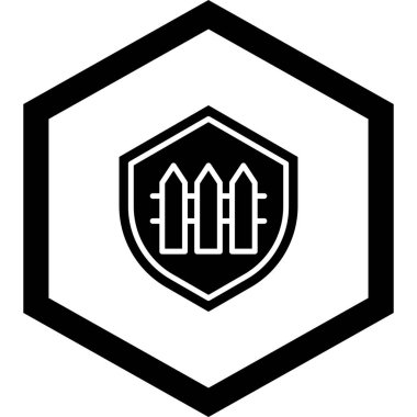 kalkan ikon vektör illüstrasyonu