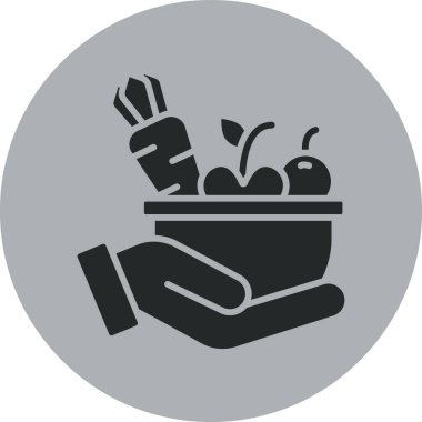 Gıda simgesinin vektör illüstrasyonu