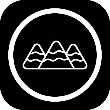 Soyut arkaplanda dağ simgesi izole edildi