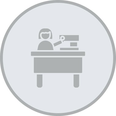 desk vector glyph icon design