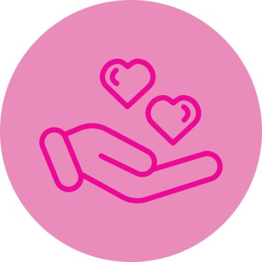 Kalp. Web simgesi basit illüstrasyon