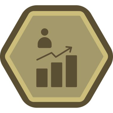 büyüme grafiği simgesi. vektör illüstrasyonu