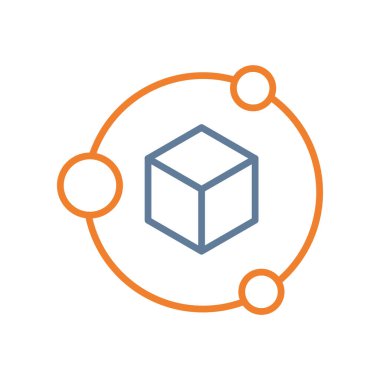 Küp satırı simgesi üzerinde beyaz izole. Vektör çizim