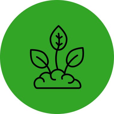 Bitki. Web simgesi basit illüstrasyon