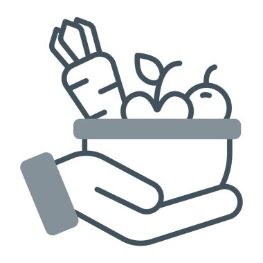 Yiyecek, içecek ve renk ikonu. vektör illüstrasyonu