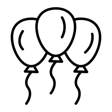 Parti balonları simgesi, taslak biçimi