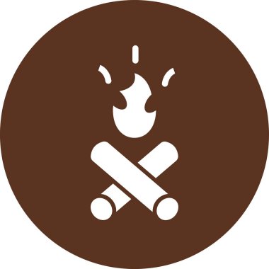 Bir ateş simgesinin vektör illüstrasyonu