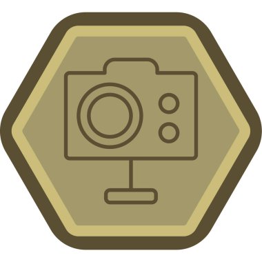 kamera simgesi vektör illüstrasyonu