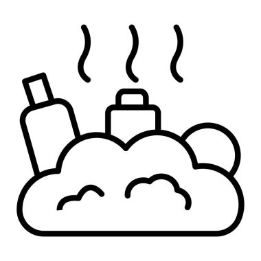 Bulut simgesi vektör illüstrasyonu
