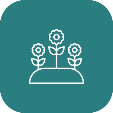 Çiçek ikonu. vektör illüstrasyonu