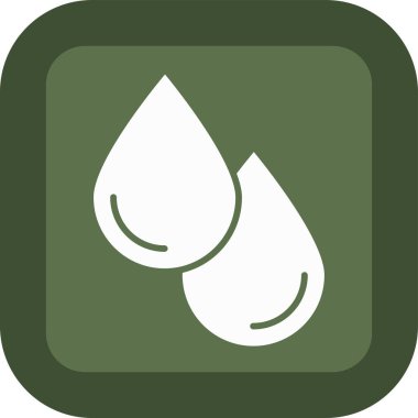 Damla düz kare vektör simgesi