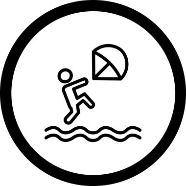 Yüzme simgesinin vektör illüstrasyonu