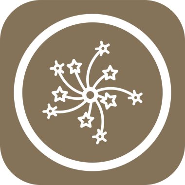 Bir çiçek simgesinin vektör illüstrasyonu