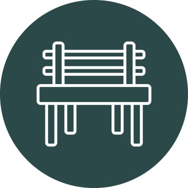 Yedek kulübesi Web simgesi basit illüstrasyon