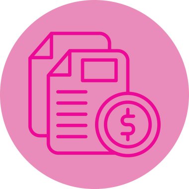 Para simgesinin vektör illüstrasyonu