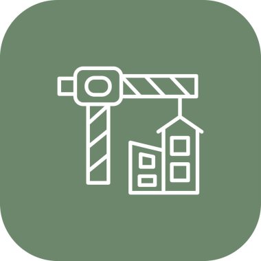 Yapı vinci simgesi, vektör tasarımı