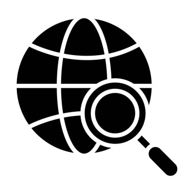 yerküre ve büyüteç vektör çizimi