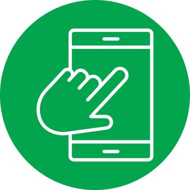 Cep telefonu. Web simgesi basit illüstrasyon