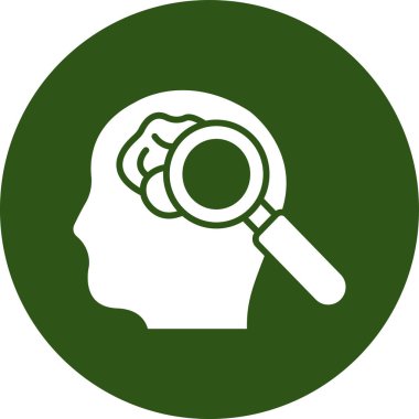 Moda tasarımı için izole edilmiş arkaplanda beyin anahtarı simgesi