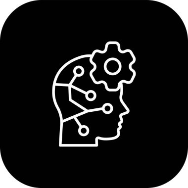 Soyut arkaplanda beyin simgesi izole edildi