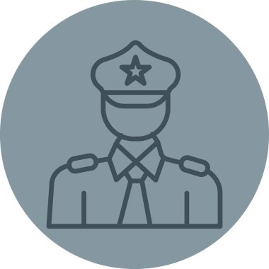 Polis rozet vektör simgesi kolayca düzenleyebilir