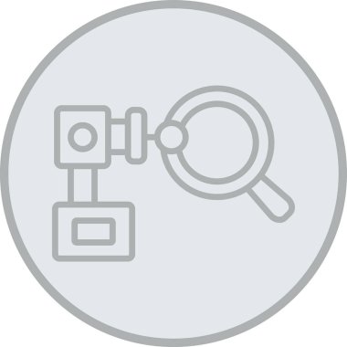 kamera lensi ince çizgi simgesi