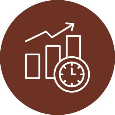 Zaman yönetimi simgesinin vektör illüstrasyonu