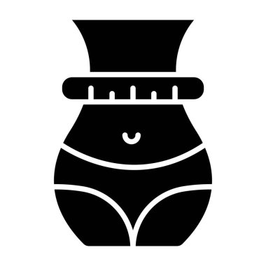 Kadın vücut ikonu. Web için kadın vektör simgelerinin basit illüstrasyonu