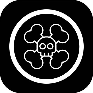 kafatası simgesi soyut arkaplanda izole edildi