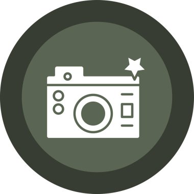 Kamera simgesinin vektör illüstrasyonu