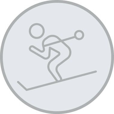 Moda tarzında izole edilmiş kayak simgesi