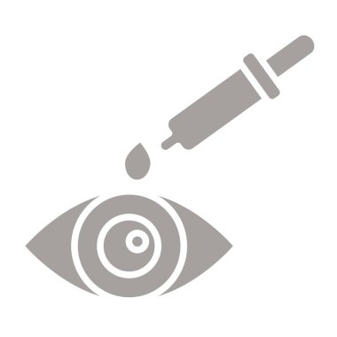 Göz ve tornavida ikonu. vektör illüstrasyonu