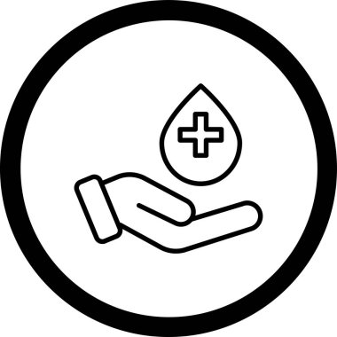 Kan simgesinin vektör illüstrasyonu