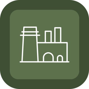 Endüstriyel fabrika kutsal kişilerin resmi, vektör çizim