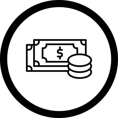 İllüstrasyon para çantası simgesi