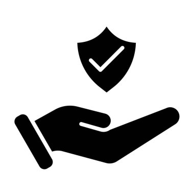 vektör glyph düz simgesini kontrol et