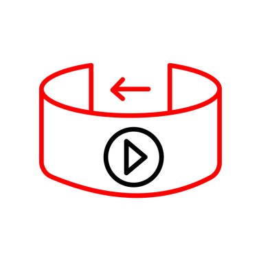 video oynatıcı düğmesi, vektör illüstrasyonu