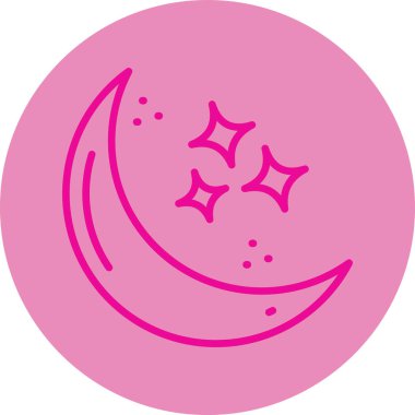 Bir ay simgesinin vektör illüstrasyonu