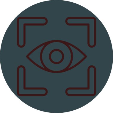 Göz simgesinin vektör illüstrasyonu