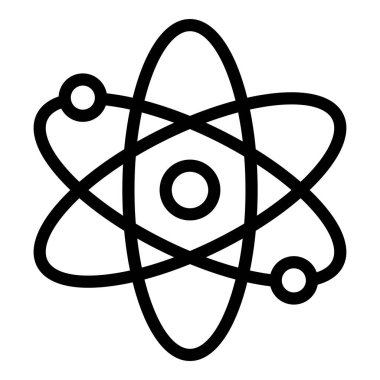 Kolayca düzenleyebilen ya da düzenleyebilen Atom Vektörü simgesi