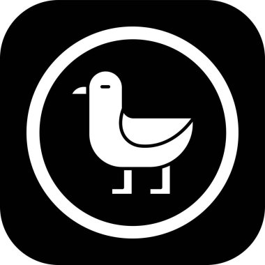 Kuş simgesi şablonunun illüstrasyon vektörü grafiği