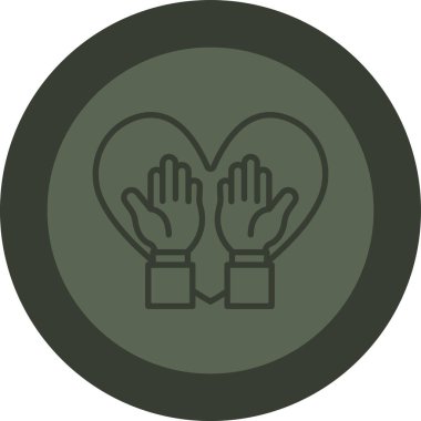 Bir kalp simgesinin vektör illüstrasyonu