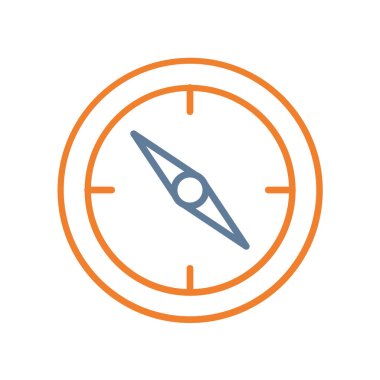 saat vektör renk çizgisi simgesi