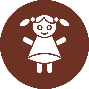 bebek kız ikon vektör illüstrasyonu